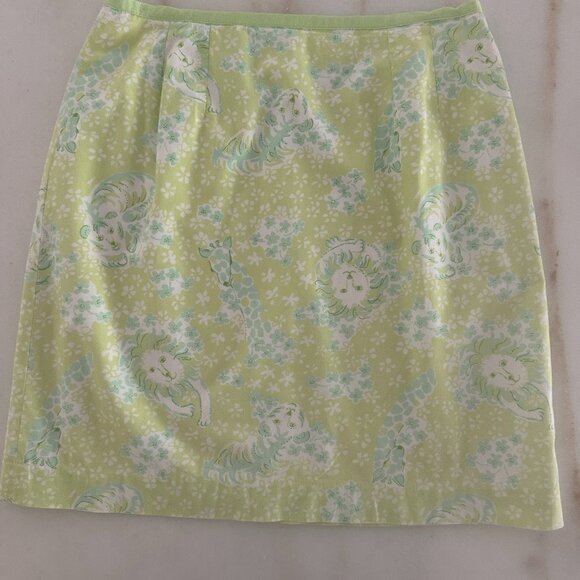 Lilly Pulitzer Lion/Tiger Print Skirt - Size 6 - Picture 1 of 4